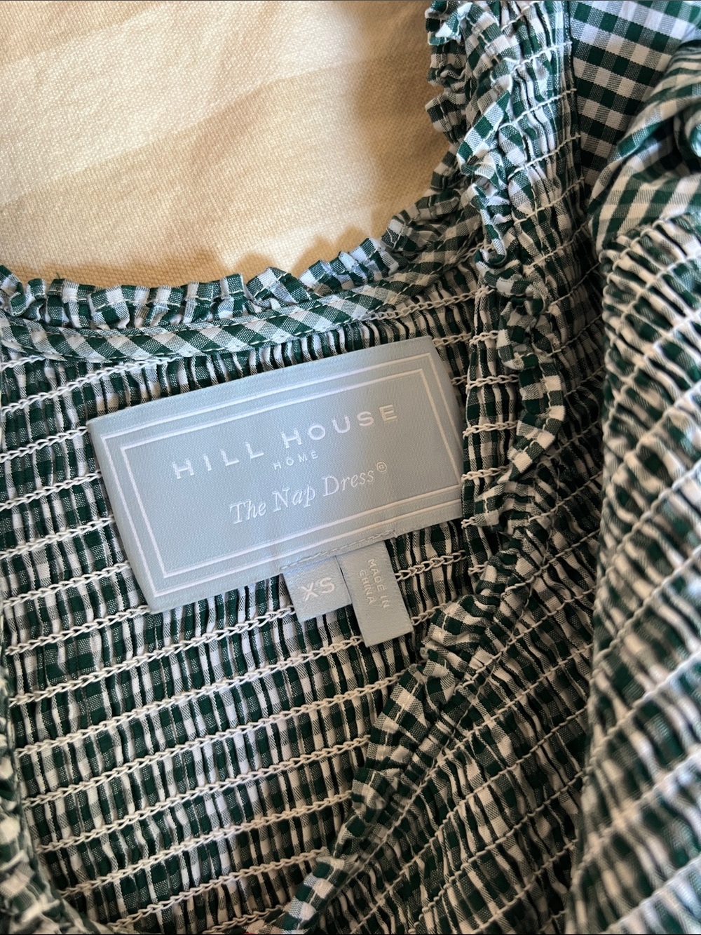 Hill House Home Green Gingham Louisa dress - Picture 2 of 6